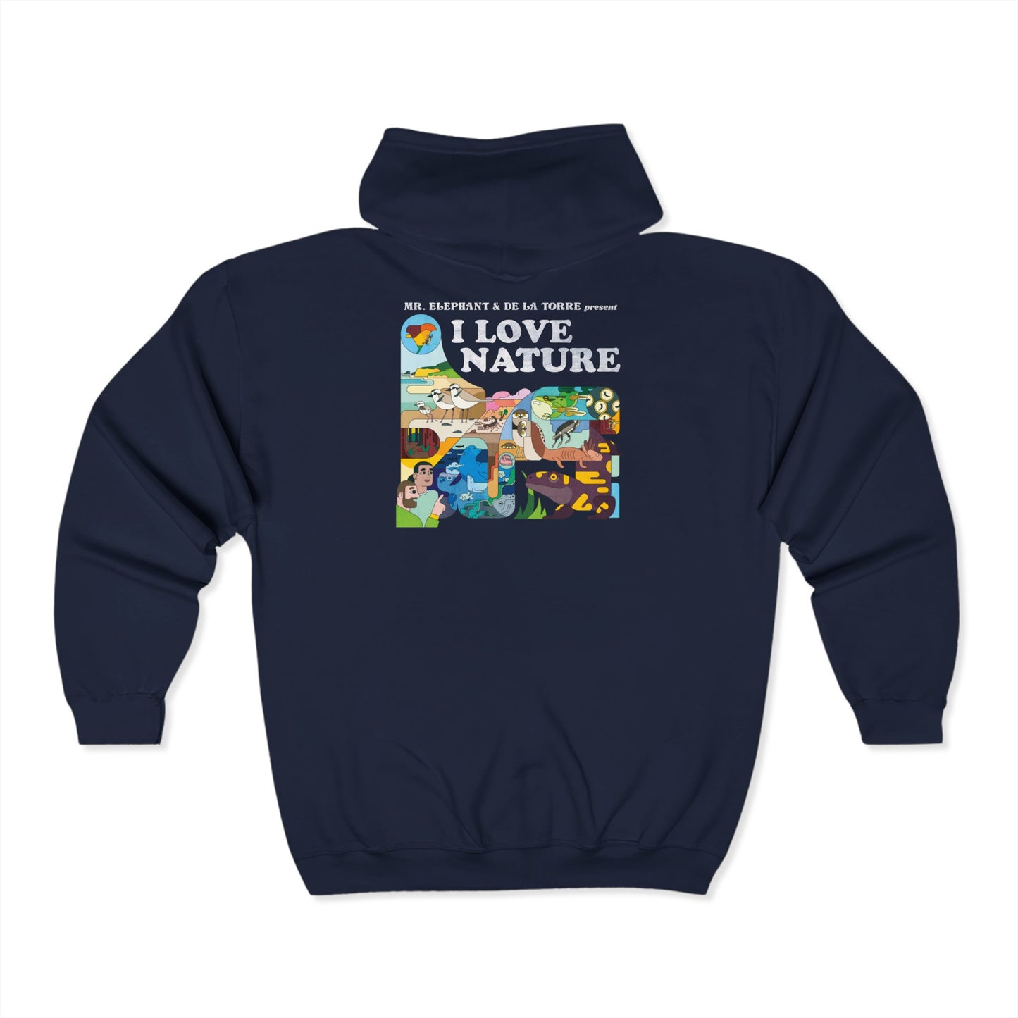 I Love Nature Zip Up Hoodie