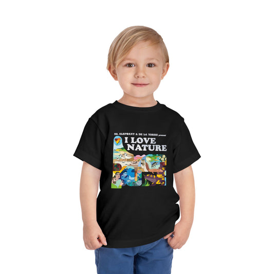 I Love Nature Toddler Short Sleeve Tee - Fun & Educational Design for Nature Lovers