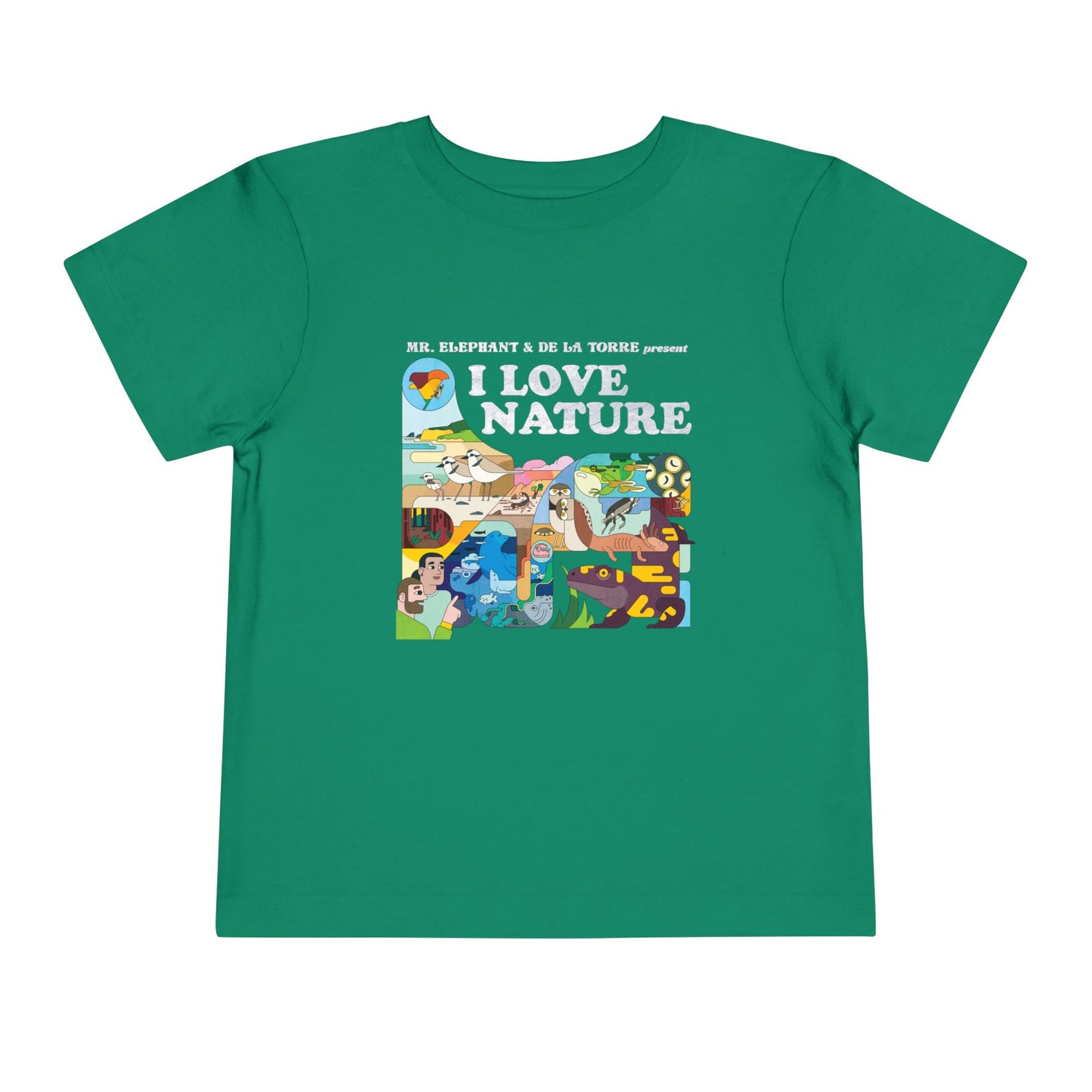 I Love Nature Toddler Short Sleeve Tee - Fun & Educational Design for Nature Lovers