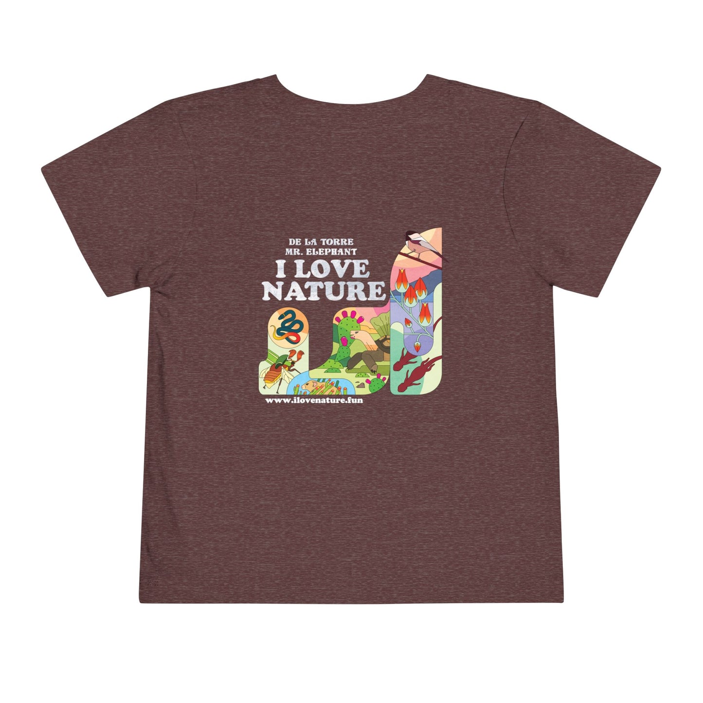 I Love Nature Toddler Short Sleeve Tee - Fun & Educational Design for Nature Lovers