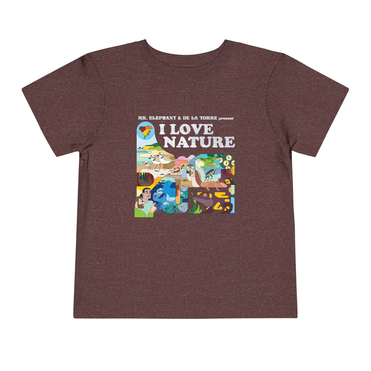 I Love Nature Toddler Short Sleeve Tee - Fun & Educational Design for Nature Lovers
