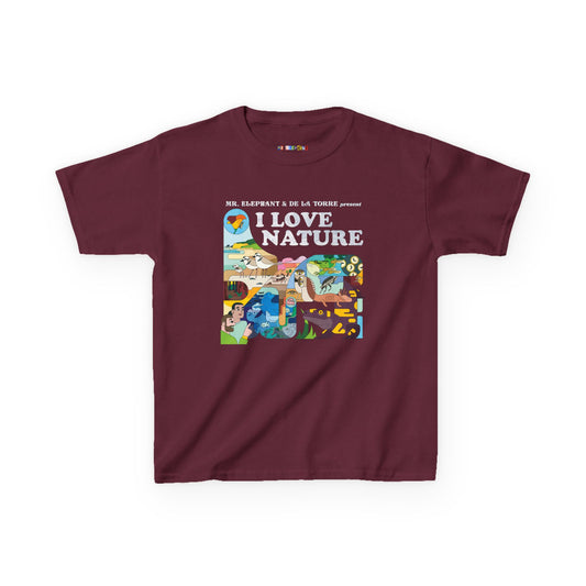 Kids 'I Love Nature' Tee - Eco-Friendly Cotton T-Shirt for Nature Lovers
