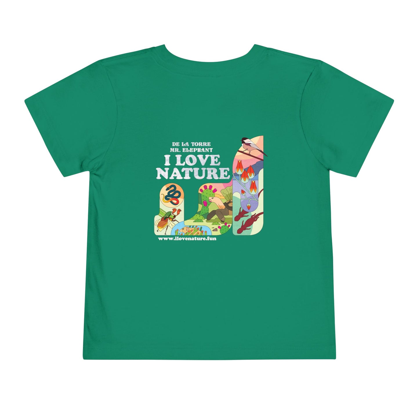 I Love Nature Toddler Short Sleeve Tee - Fun & Educational Design for Nature Lovers